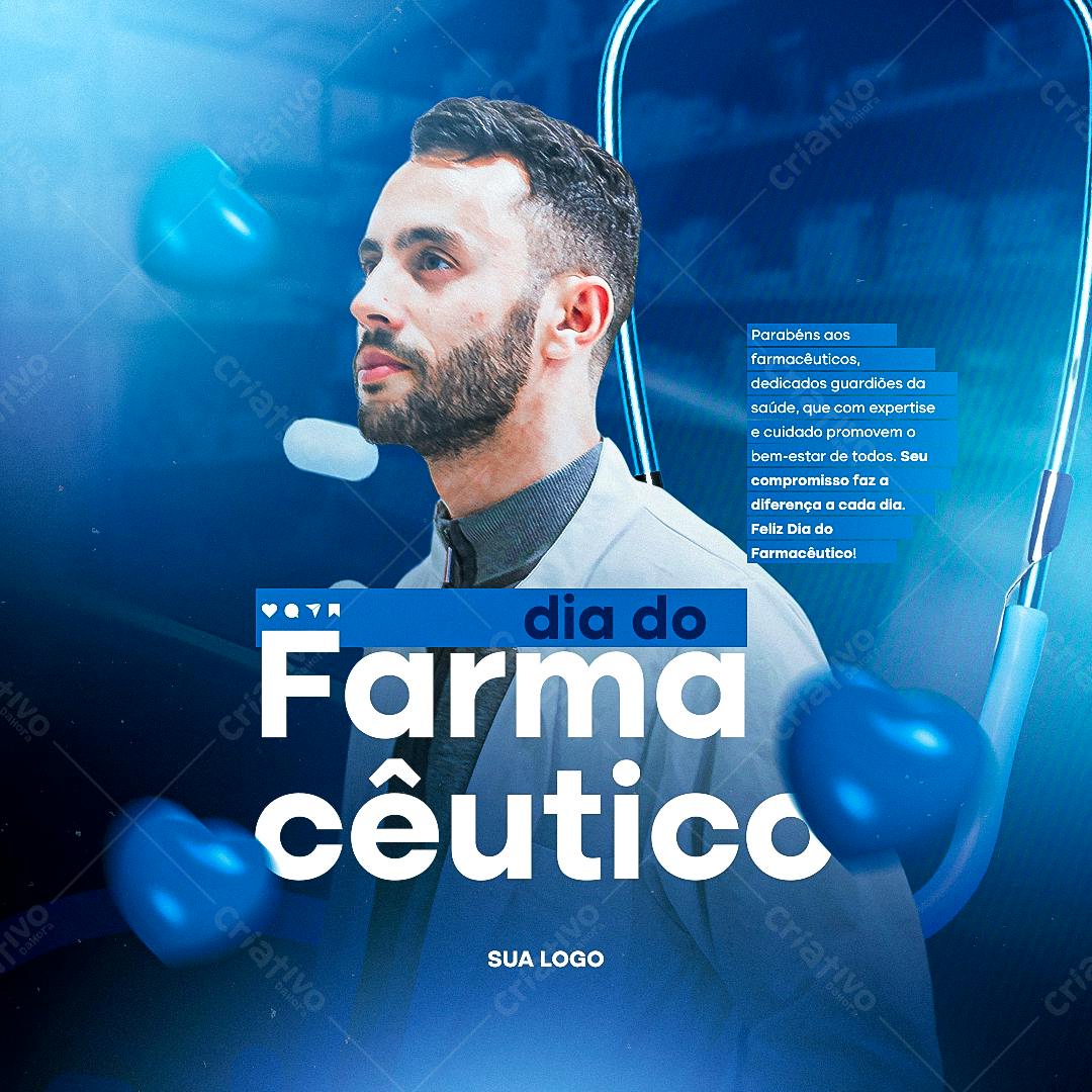Post para Dia do Farmacêutico PSD Editável