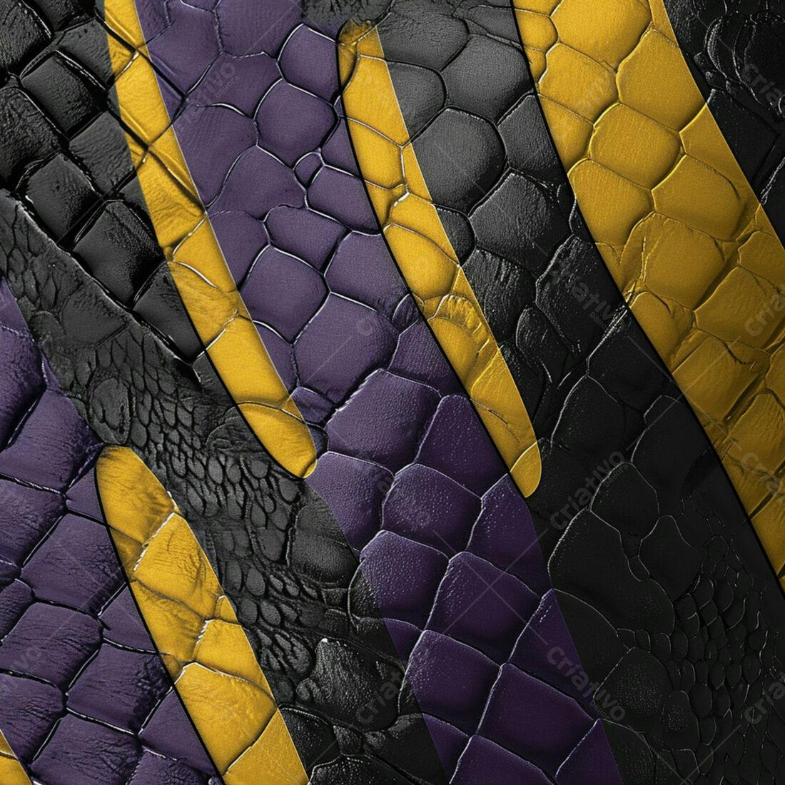Textura de Couro Preto Ouro e Roxo