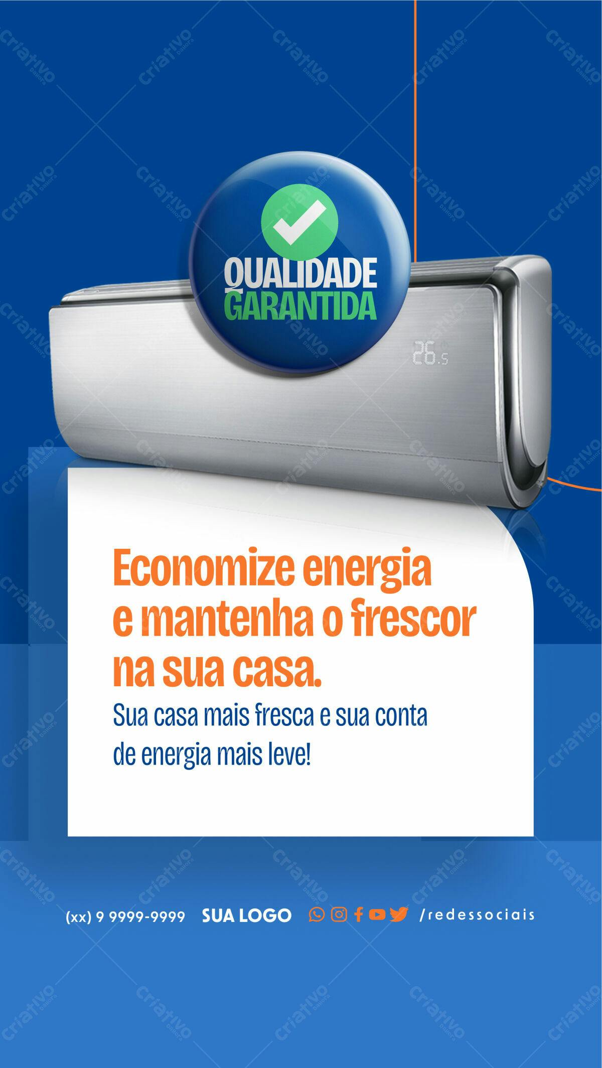 Flyer Ar Condicionado PSD Editável