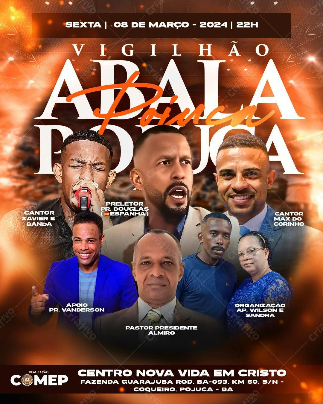 Flyer para Vigília Abala Pojuca PSD Editável