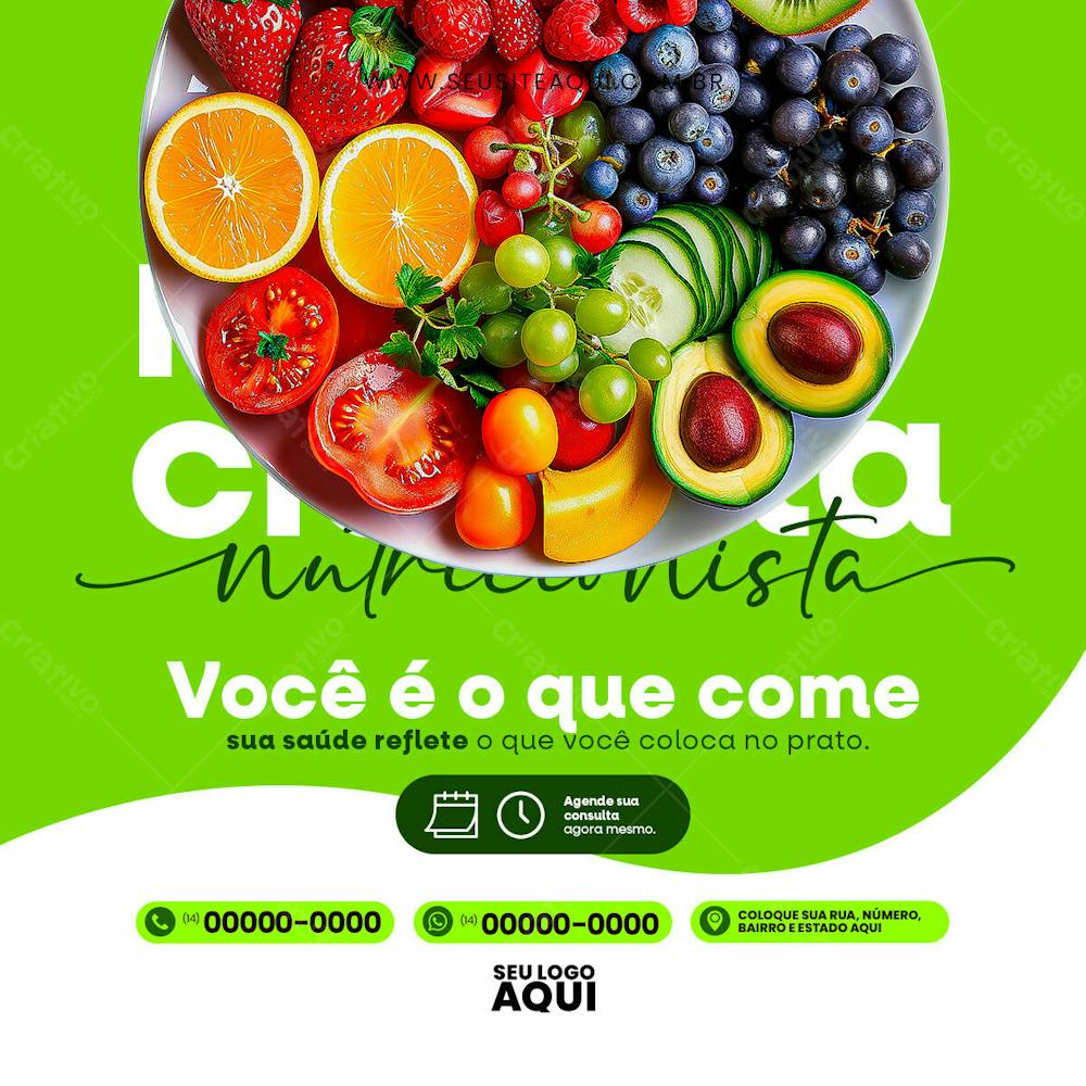 NUTRICIONISTA | DIETA | ALIMENTAÇÃO | PSD EDITÁVEL