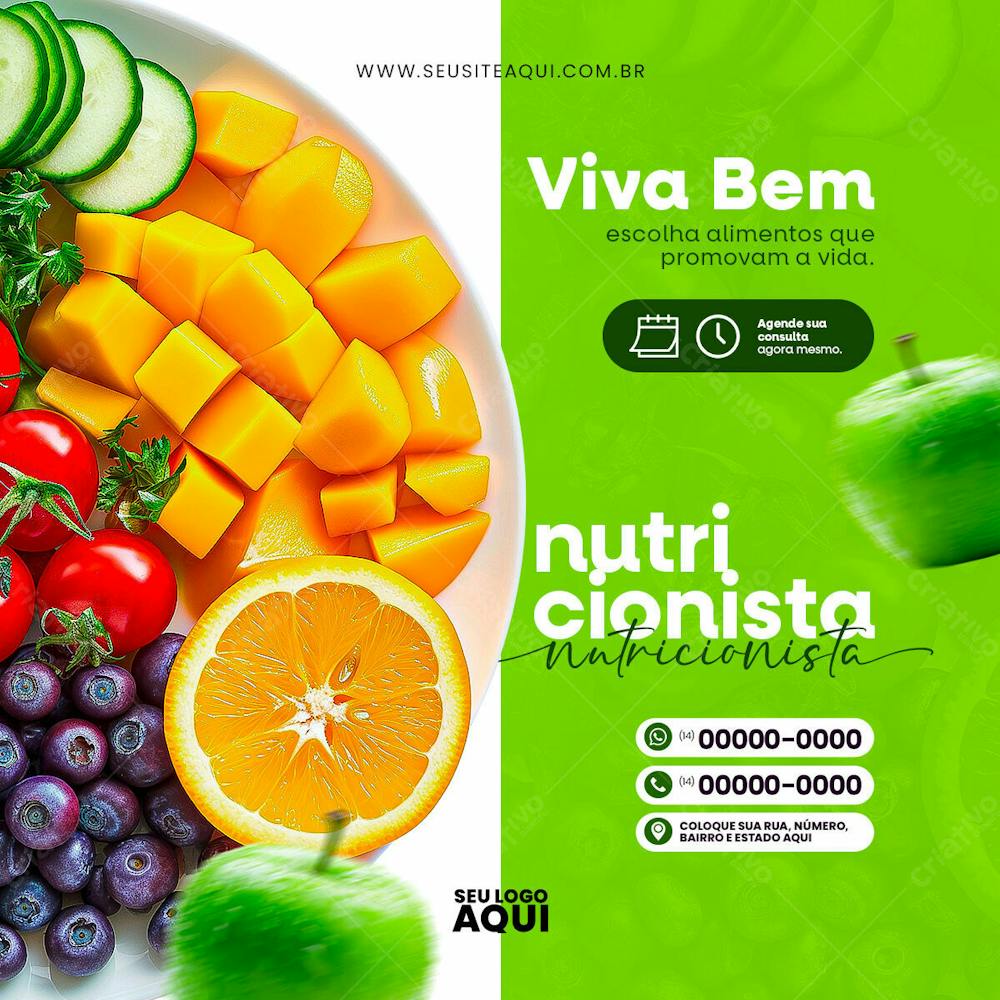 NUTRICIONISTA | DIETA | ALIMENTAÇÃO | PSD EDITÁVEL