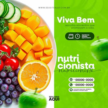 Nutricionista | dieta | alimentação | psd editável