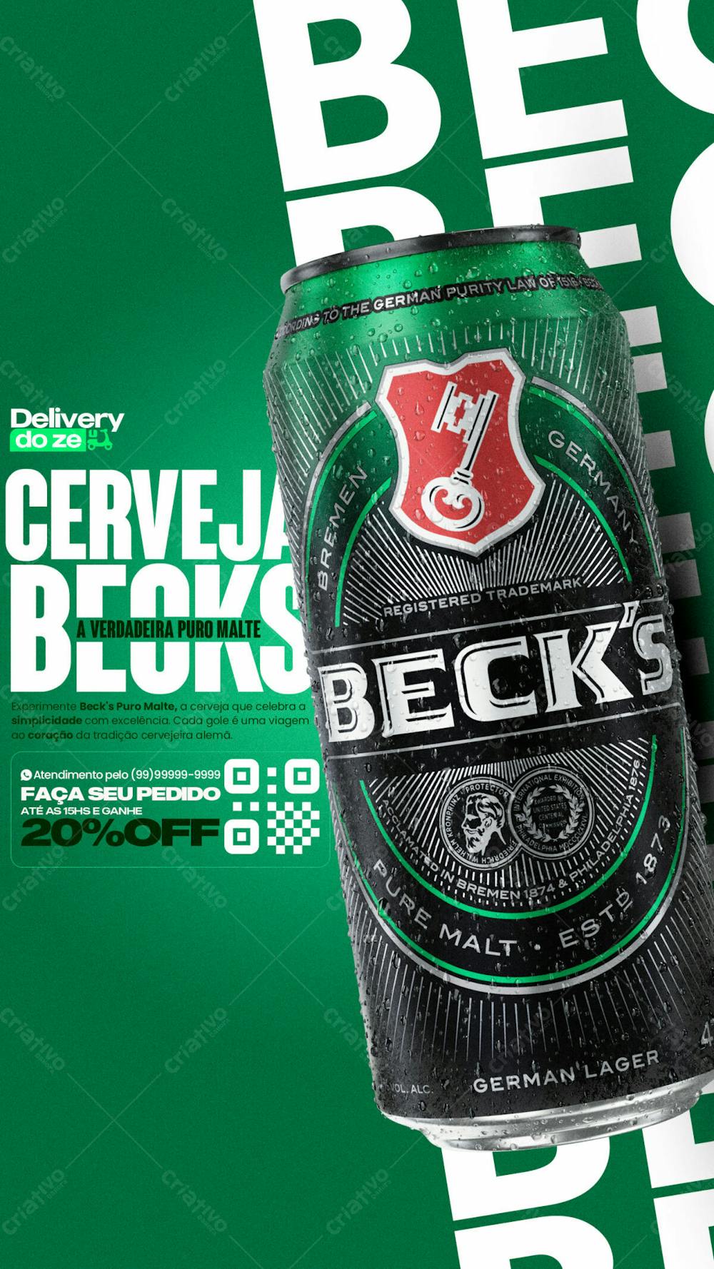 Flyer De Delivery Becks Puro Malte Story