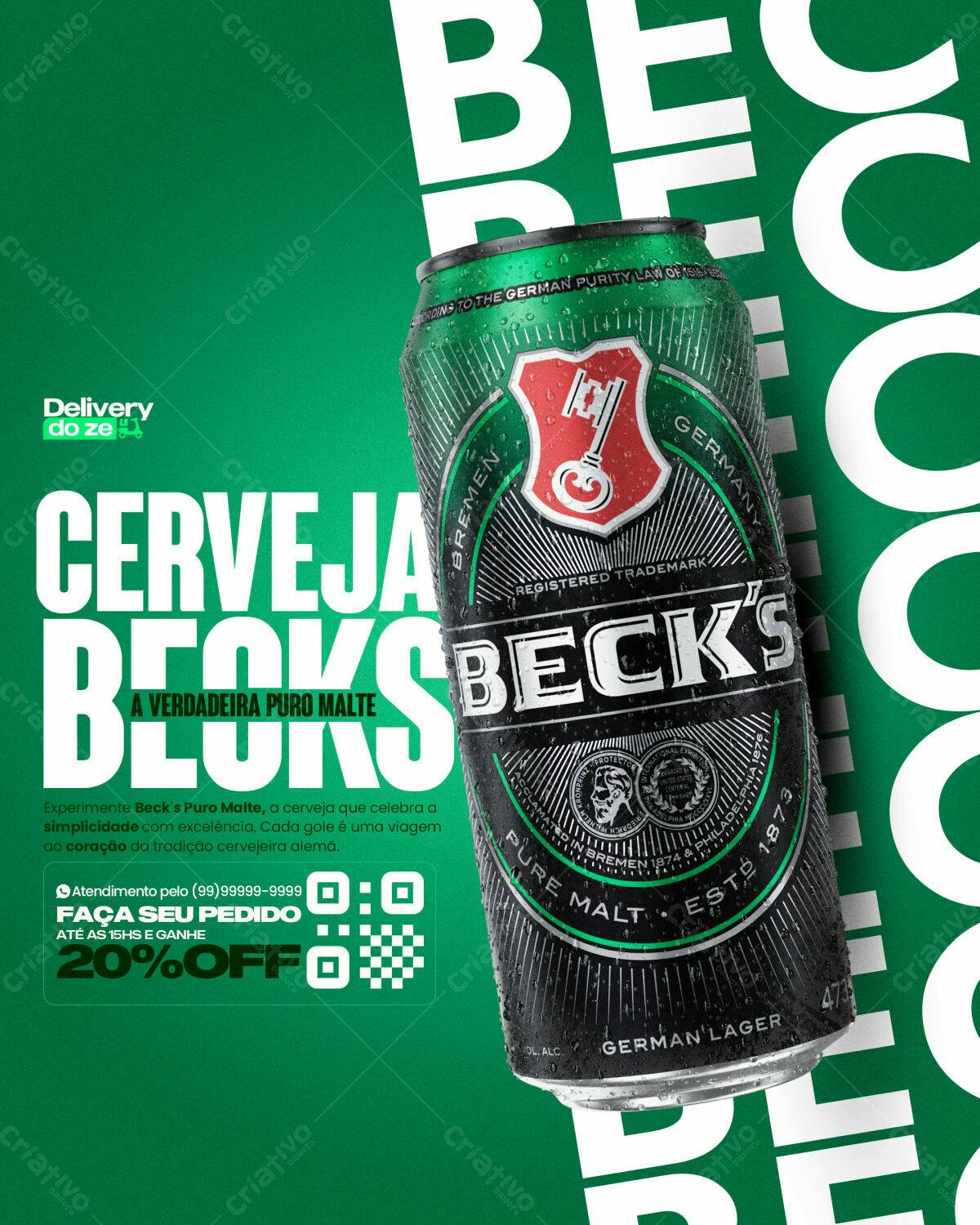 Flyer Cerveja Beck's PSD Editável