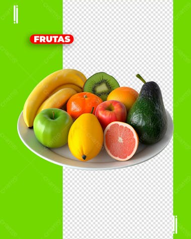 Frutas | verduras | legumes | imagem sem fundo | psd editáve