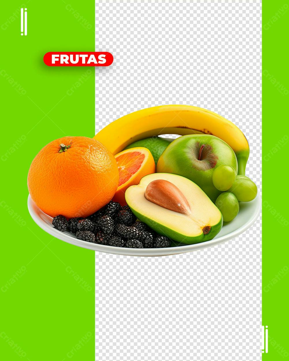 FRUTAS | VERDURAS | LEGUMES | IMAGEM SEM FUNDO | PSD EDITÁVE