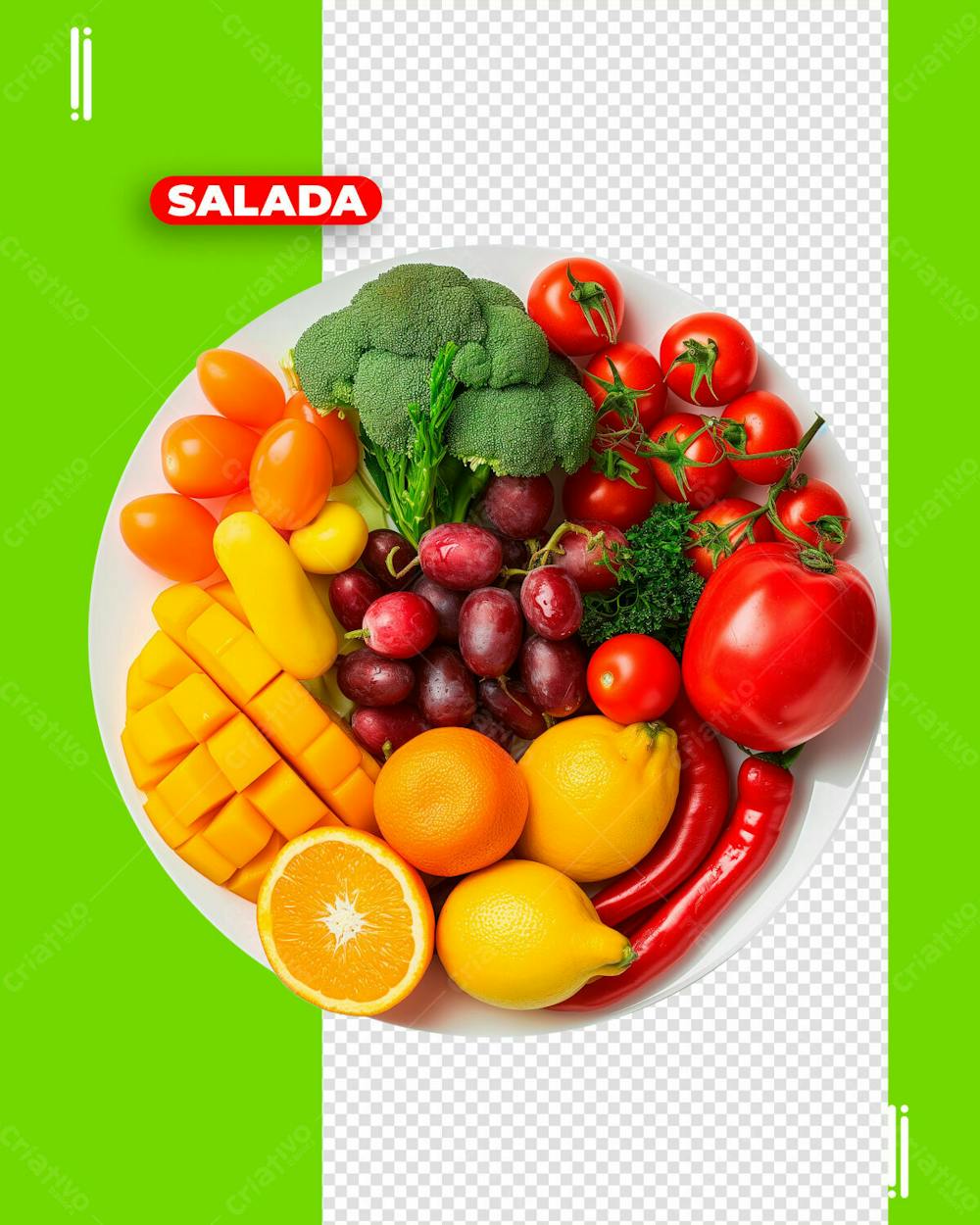 FRUTAS | VERDURAS | LEGUMES | IMAGEM SEM FUNDO | PSD EDITÁVE