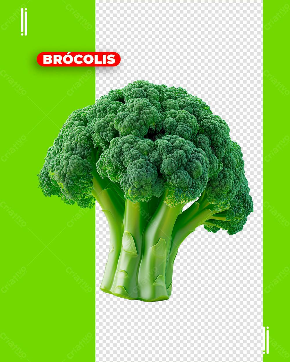 BRÓCOLIS | VERDURAS | LEGUMES | IMAGEM SEM FUNDO