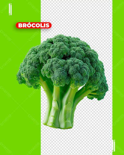 BRÓCOLIS | VERDURAS | LEGUMES | IMAGEM SEM FUNDO
