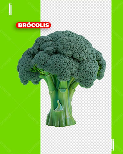 BRÓCOLIS | VERDURAS | LEGUMES | IMAGEM SEM FUNDO