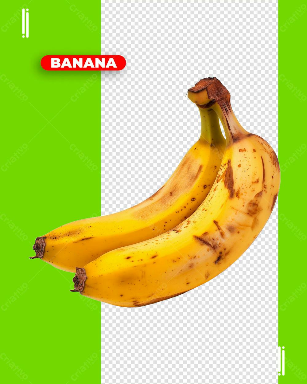 BANANA | VERDURAS | LEGUMES | IMAGEM SEM FUNDO