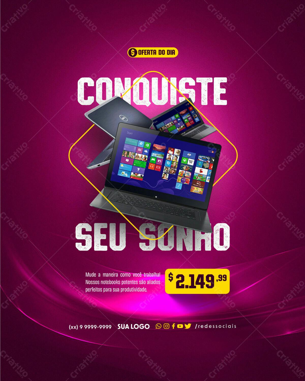 Flyer Promoção Notebooks PSD Editável