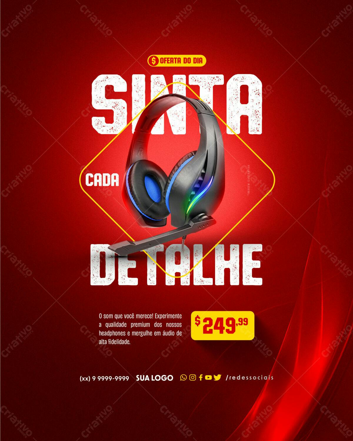 Flyer Promoção Headphone Gamer PSD Editável