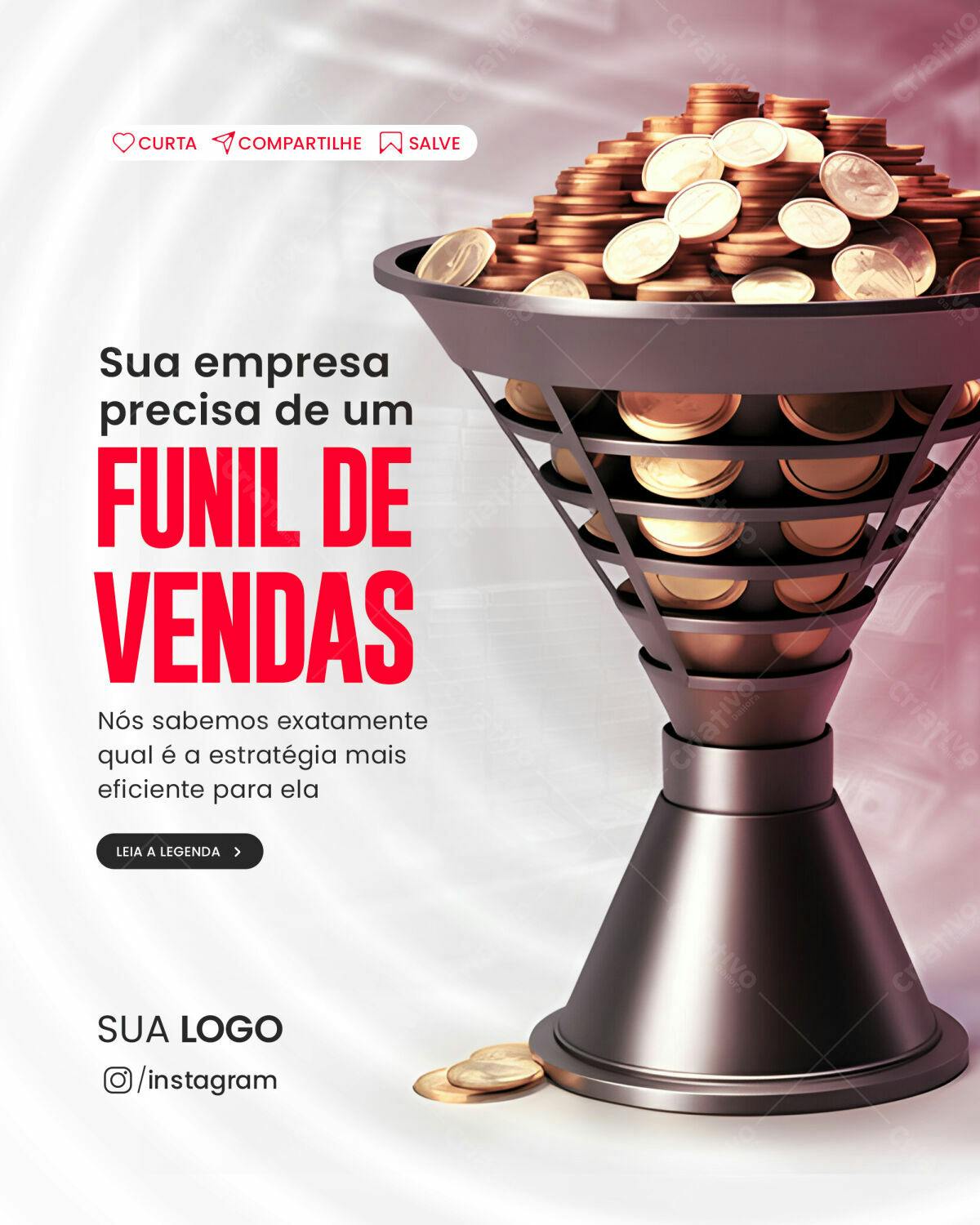 Post para Funil de Vendas PSD Editável
