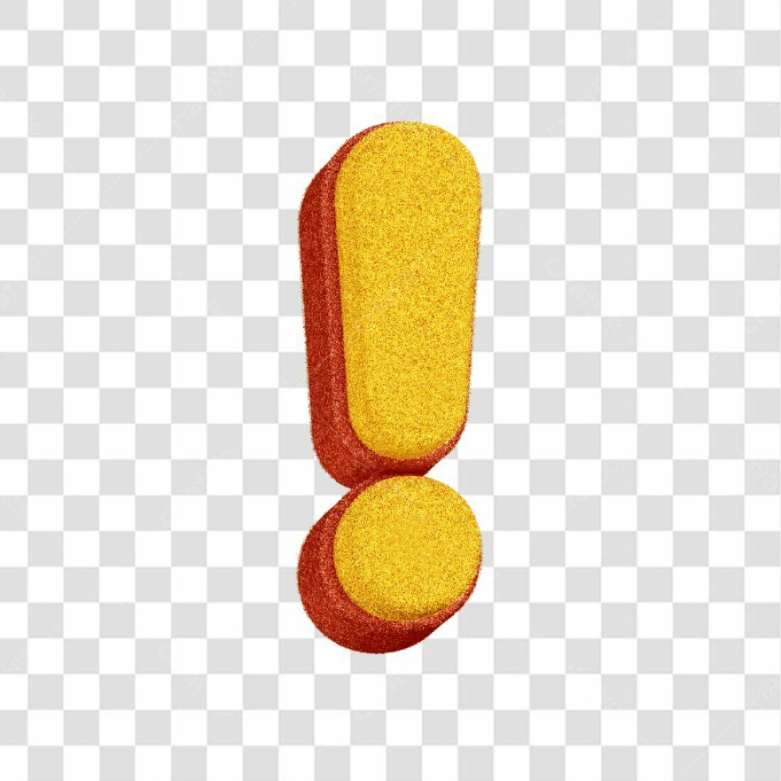 Icone de Atenção Dourado e Vermelho PNG com fundo transparente