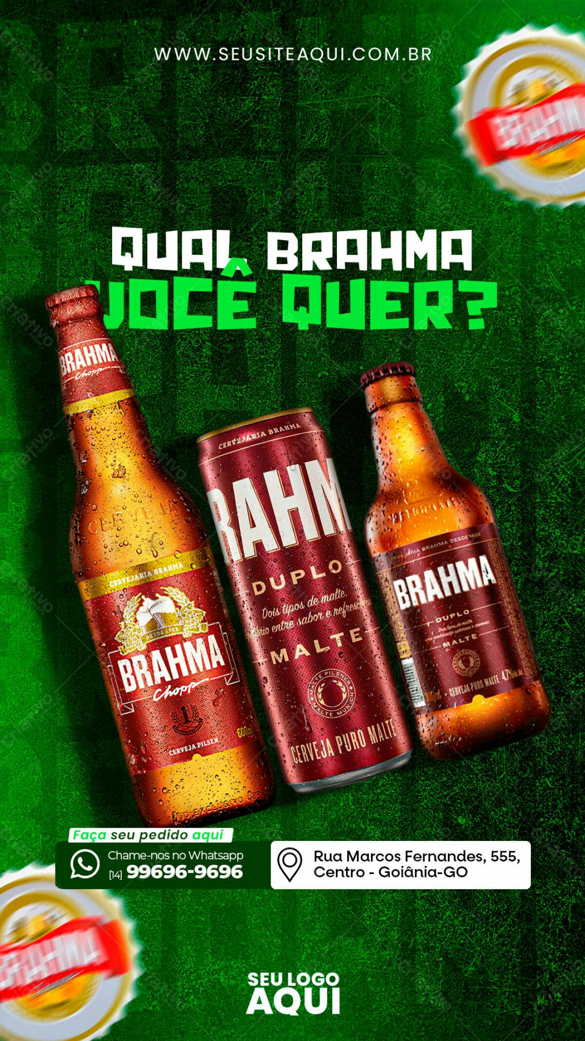 Flyer Cerveja Brahma PSD Editável