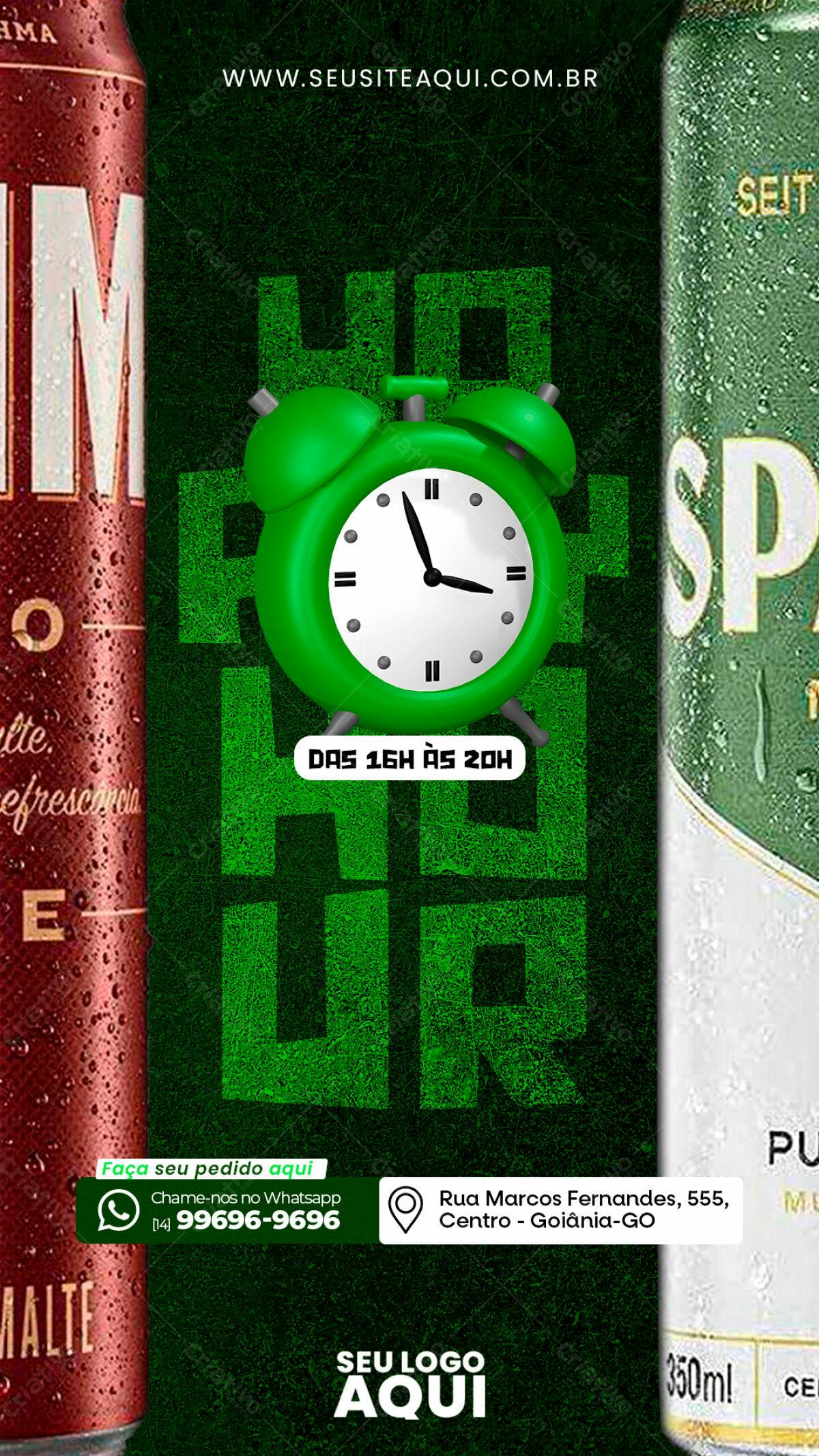 Flyer para Happy Hour PSD Editável