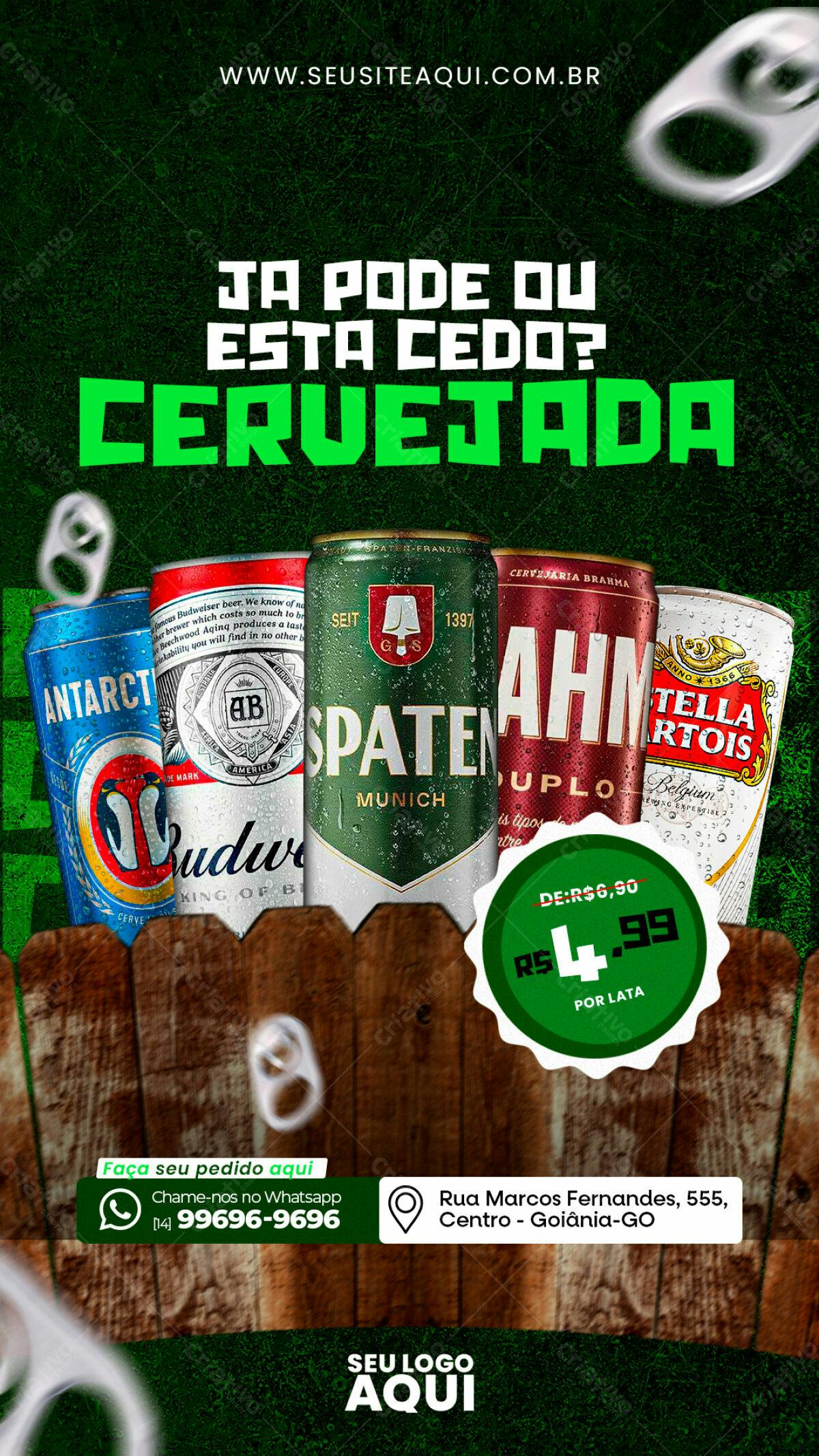 Flyer Cervejada Promoção PSD Editável