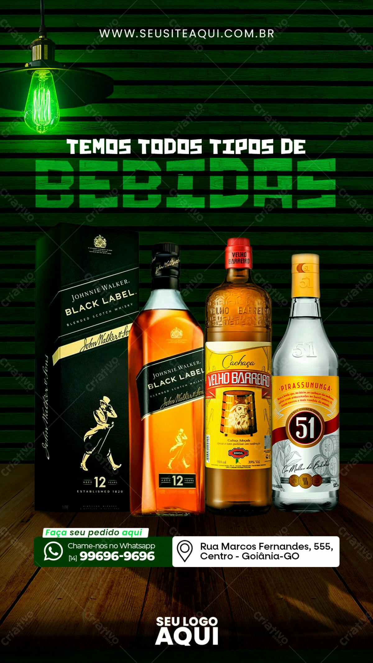 Flyer para Delivery de Bebidas PSD Editável
