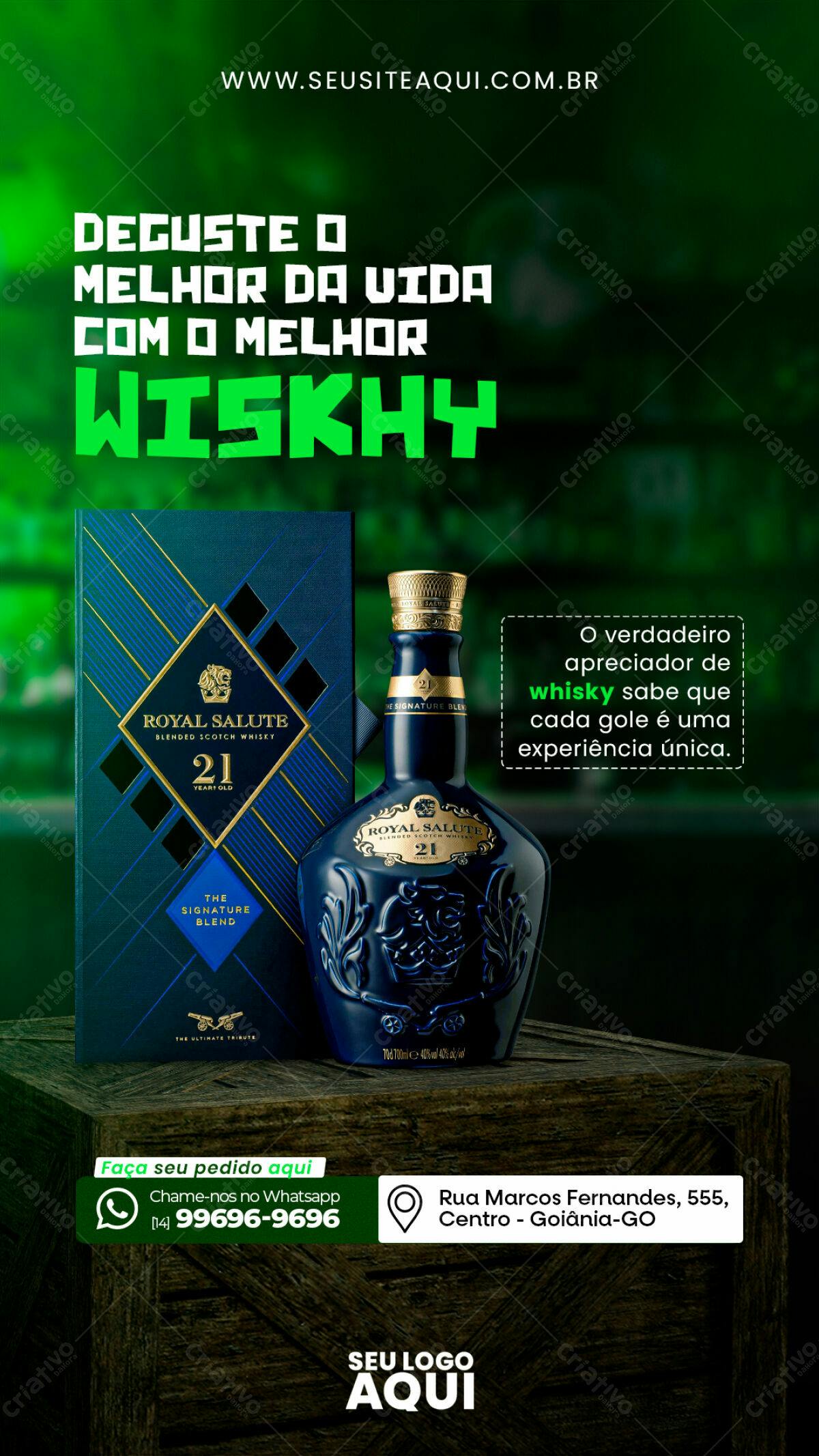 Flyer para Degustação de Whisky PSD Editável