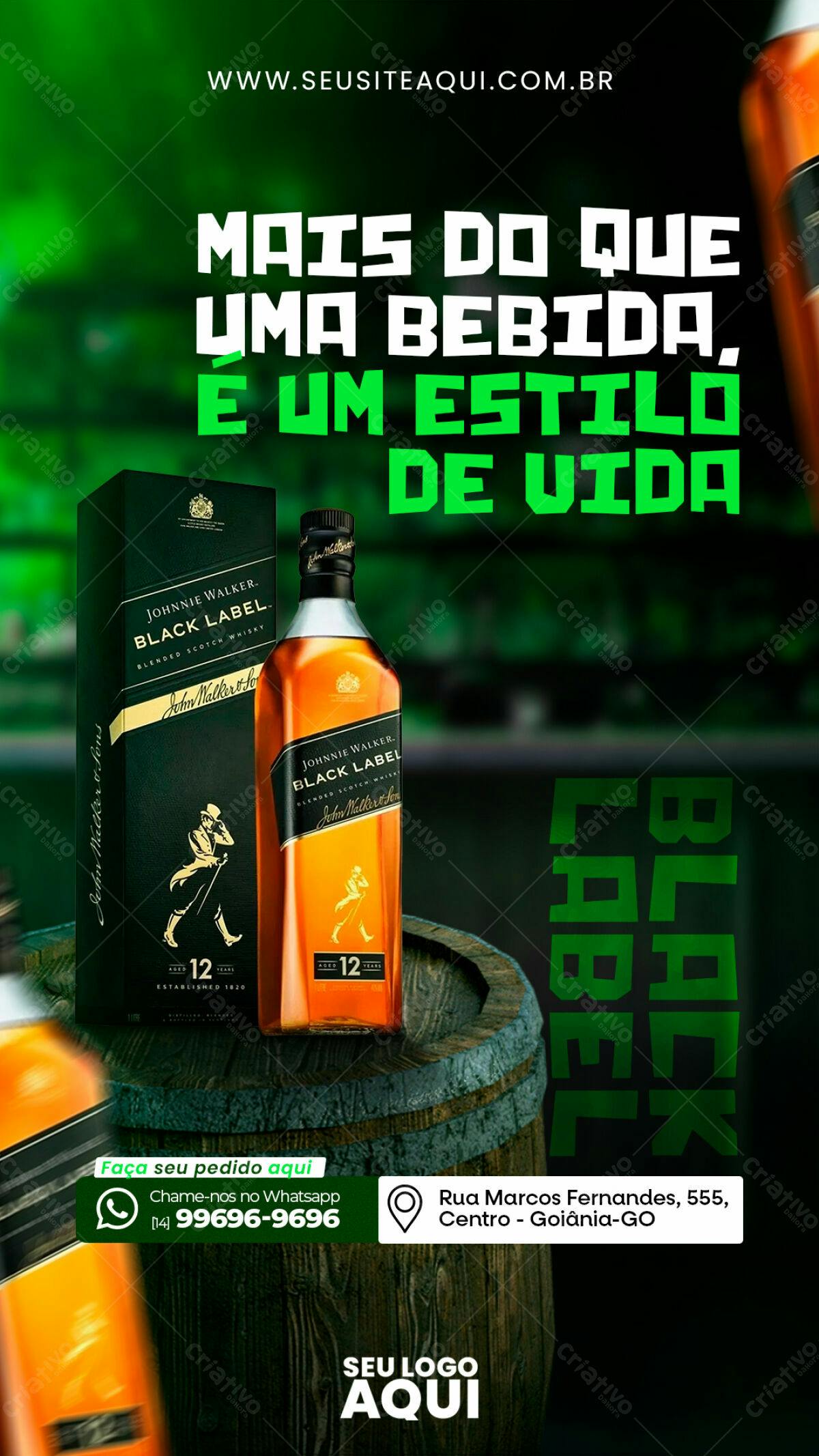 Flyer para Lançamento de Whisky PSD Editável