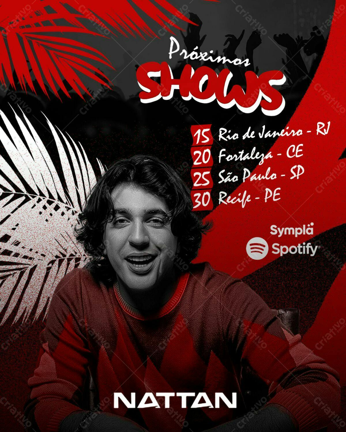 Flyer Shows Nattan PSD Editável