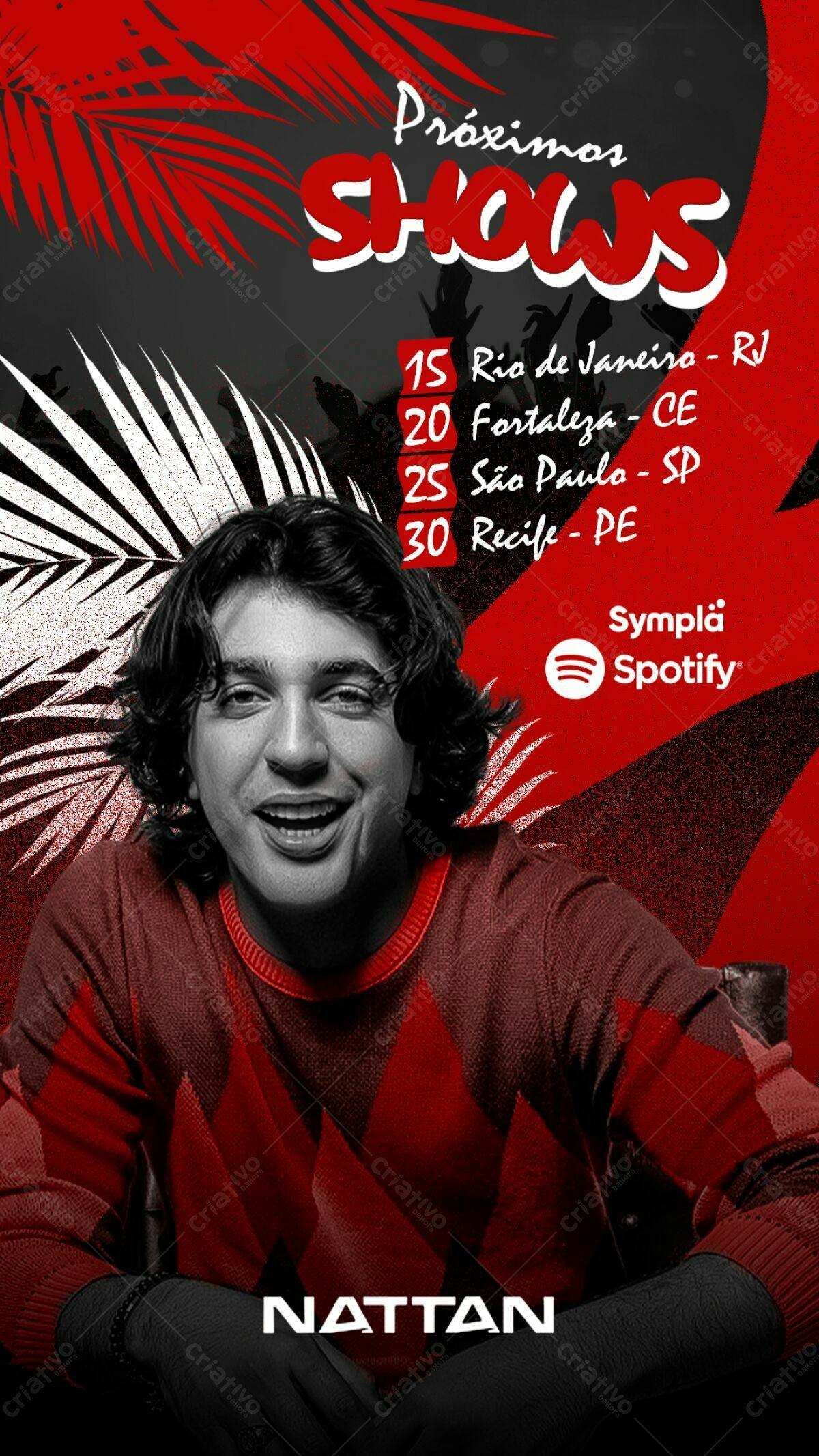 Flyer para Shows Nattan PSD Editável