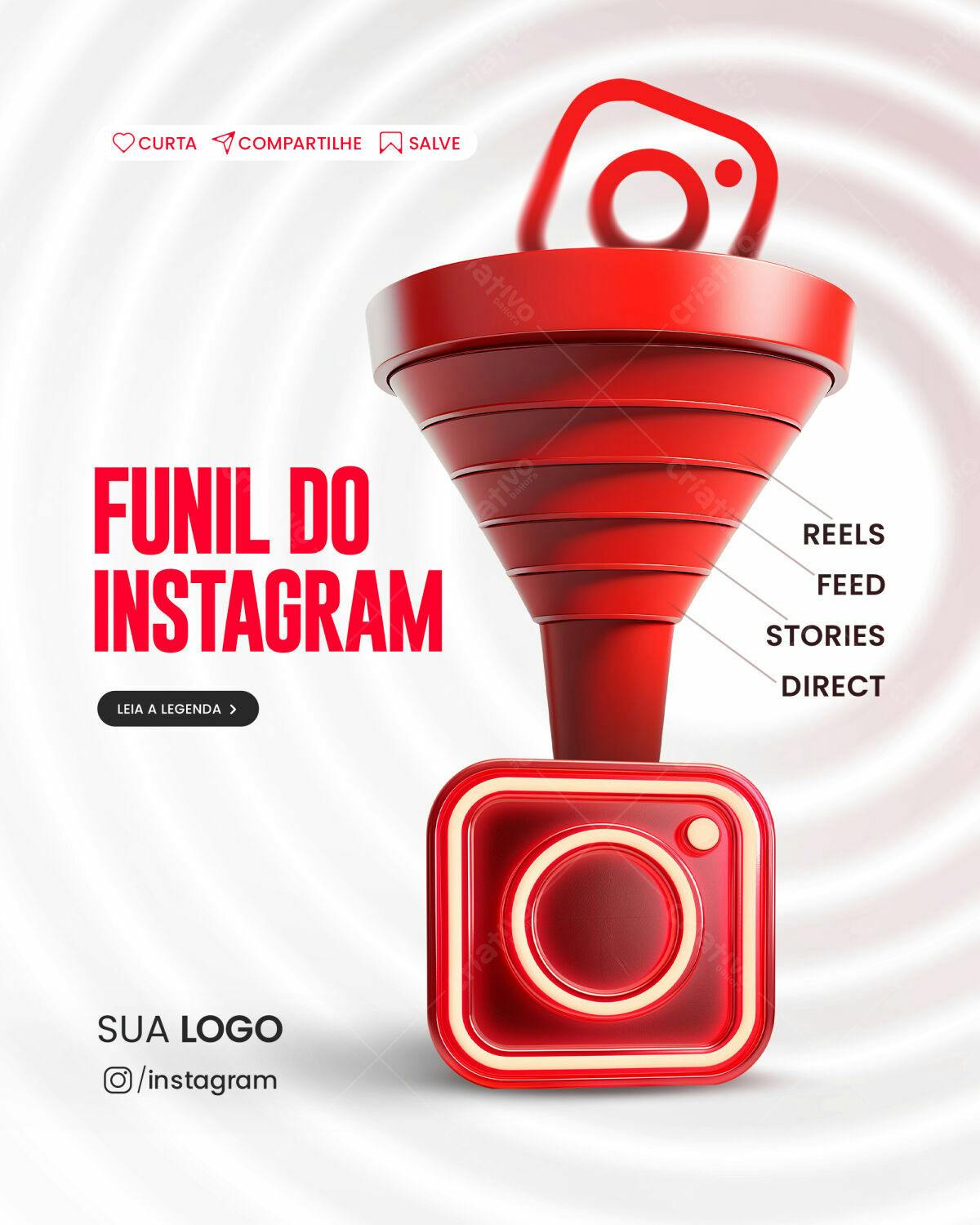 Banner Instagram Funil de Vendas PSD Editável