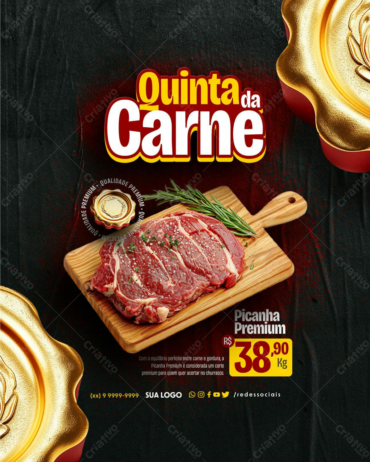 Flyer para Quinta da Carne PSD Editável