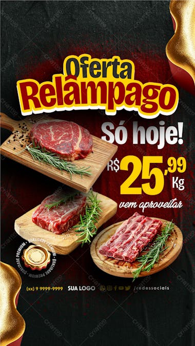 Story açougue oferta relâmpago 01