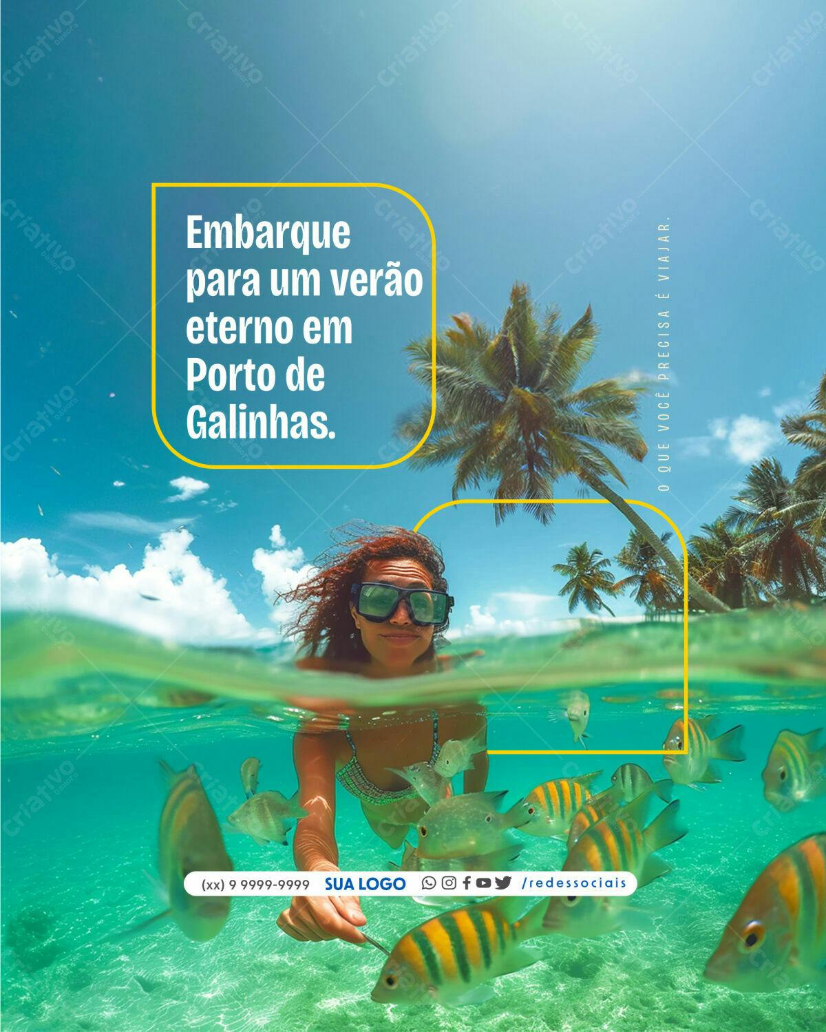 Flyer para Porto de Galinhas PSD Editável