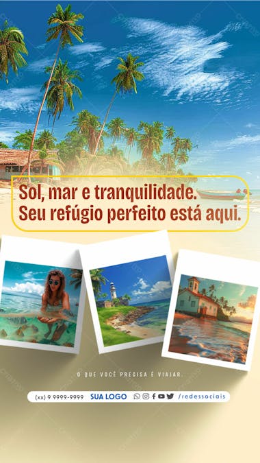 Story agencia de viagem sol mar e tranquilidade