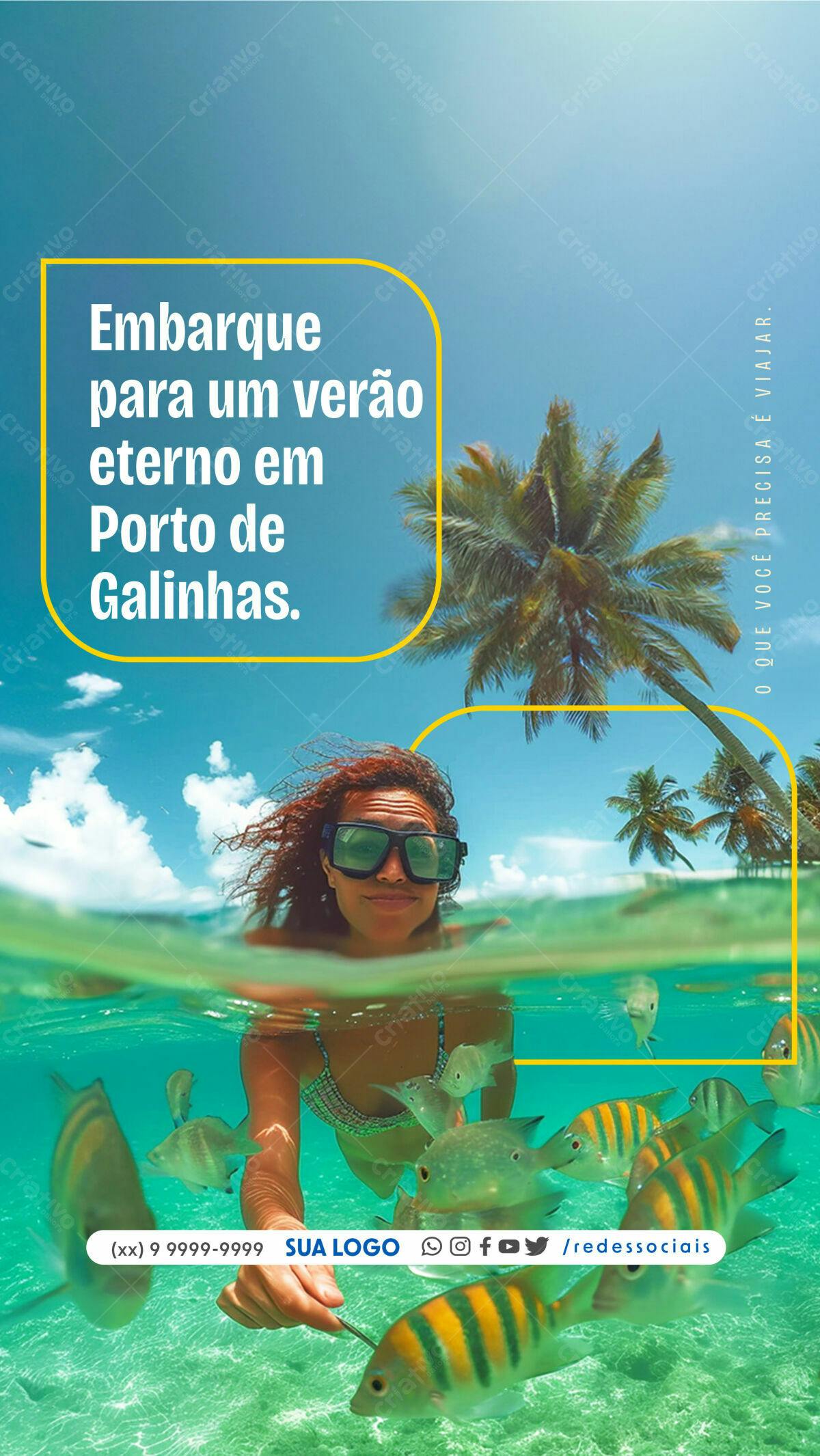 Flyer para Porto de Galinhas PSD Editável