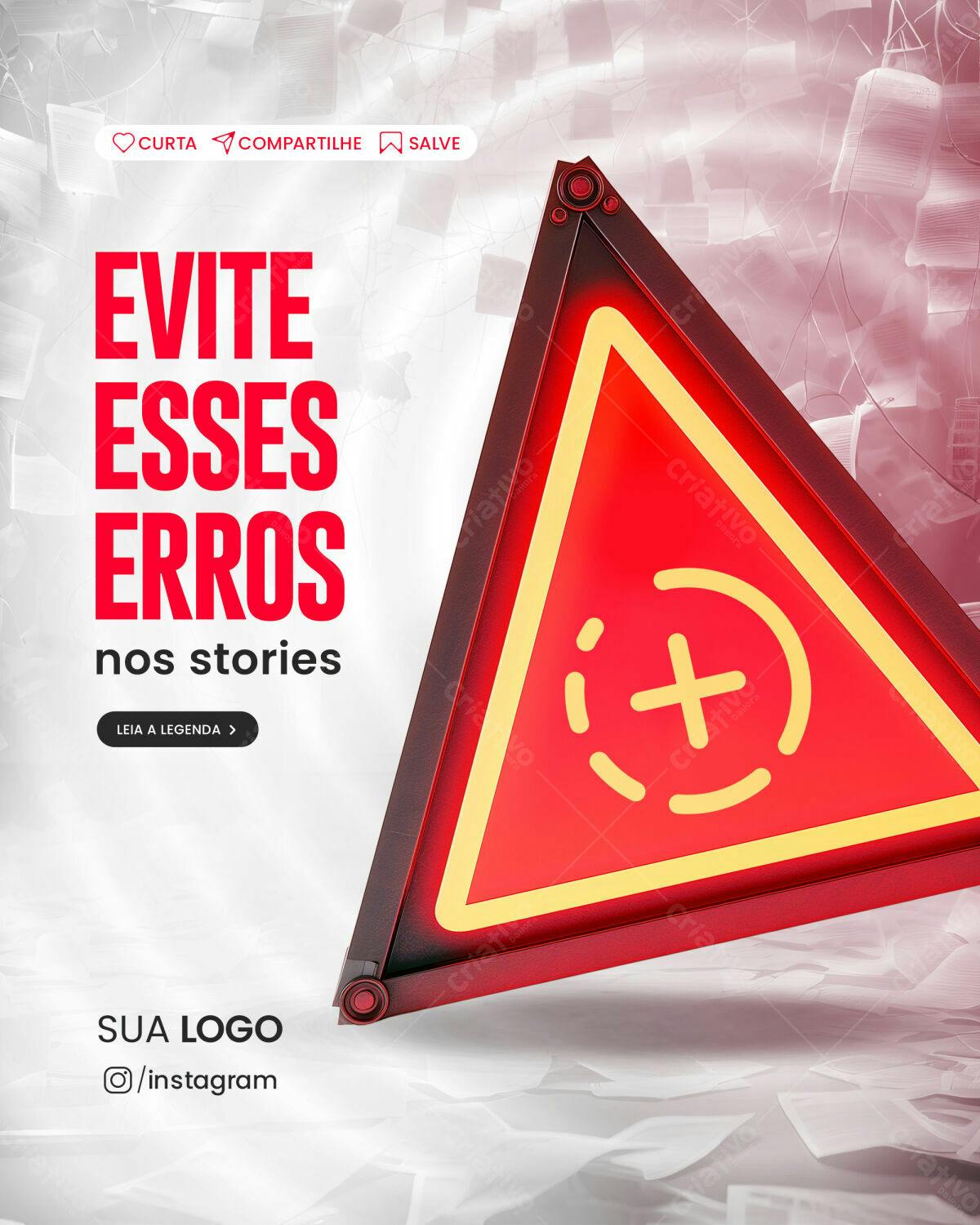 Stories Instagram Evite Erros PSD Editável