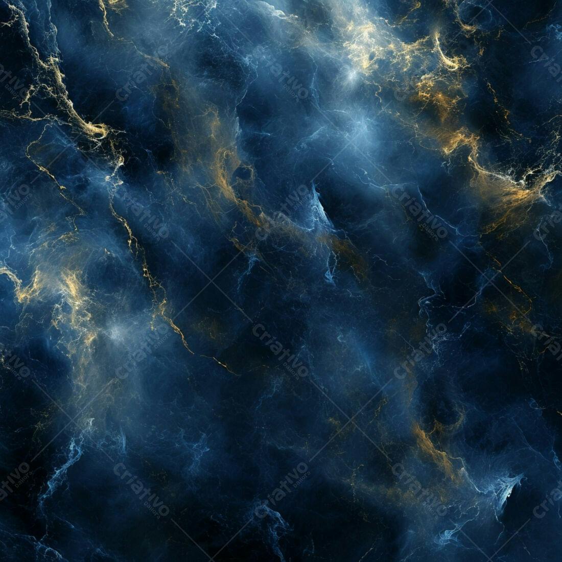 Textura de Mármore Azul e Dourado
