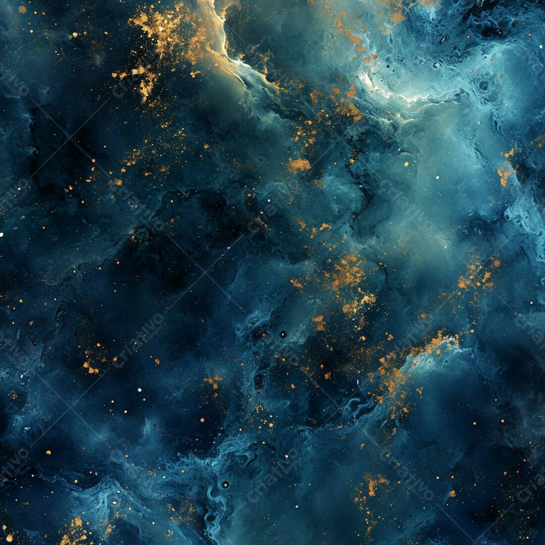 Textura Abstrata Azul e Dourado