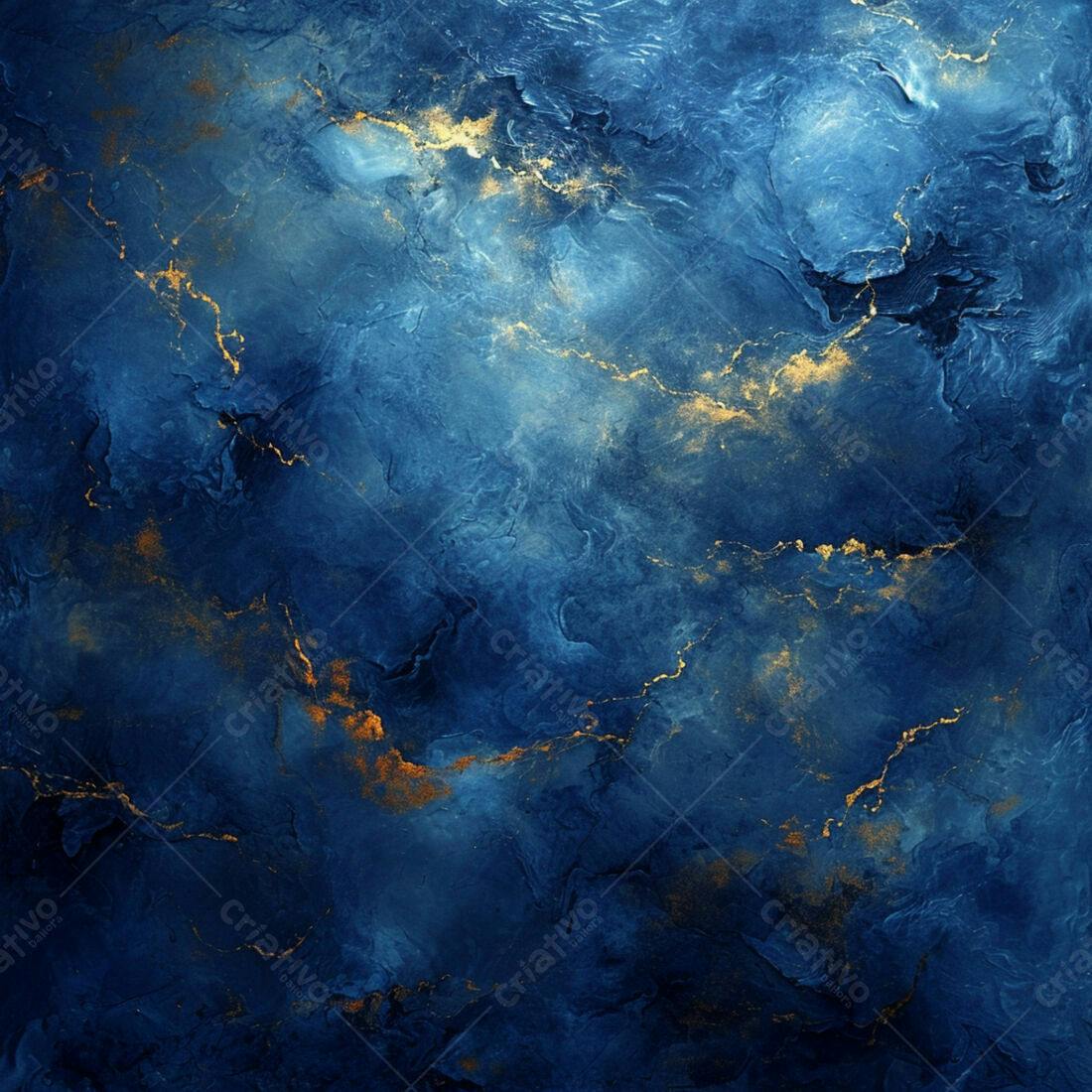 Textura Azul e Dourada Abstrata