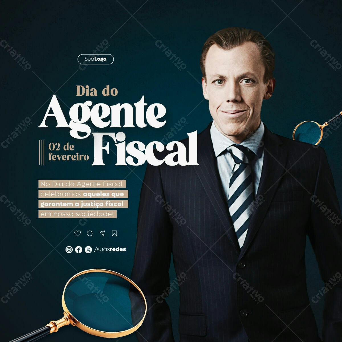PSD para Dia do Agente Fiscal PSD Editável