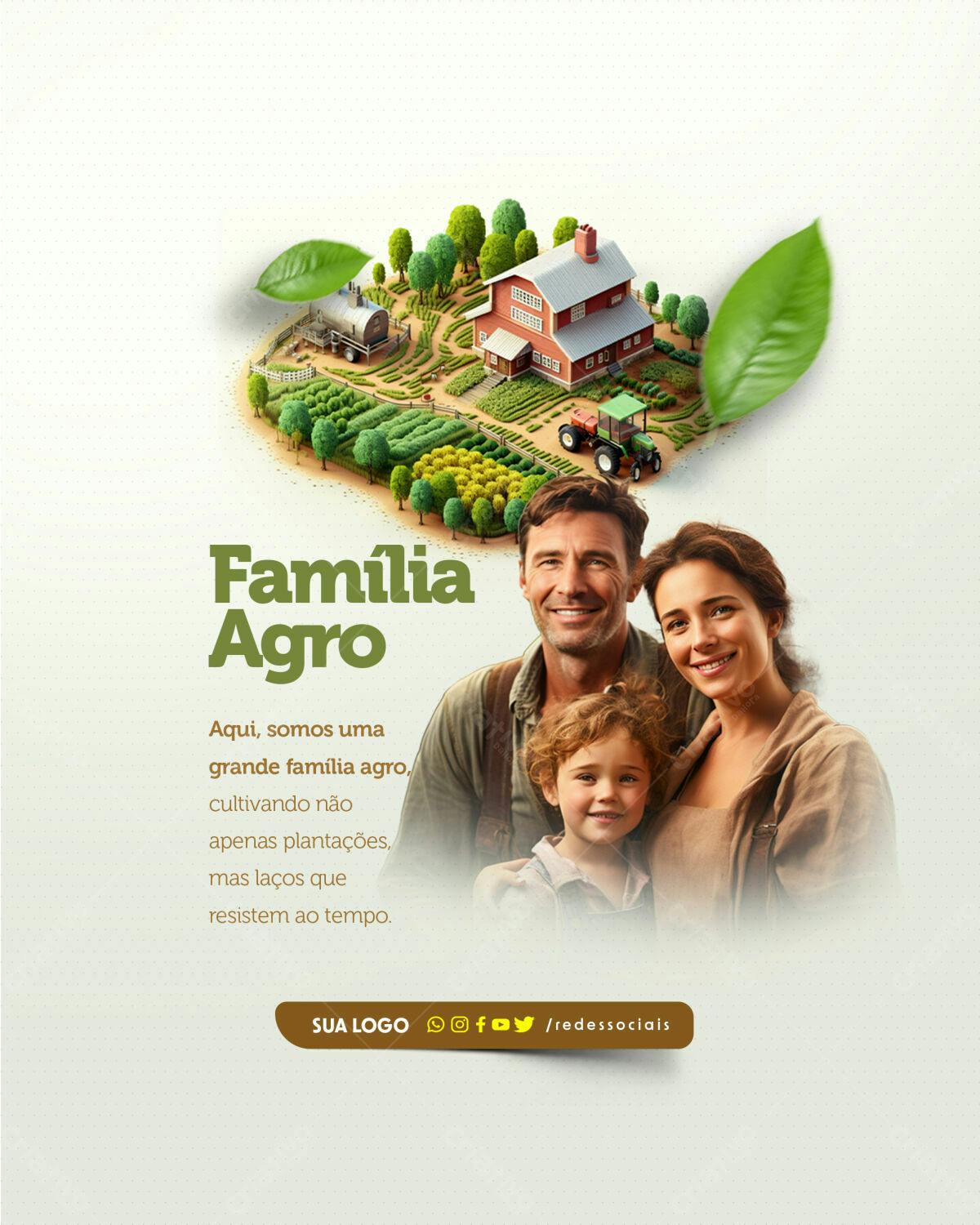 Post para Família Agro PSD Editável