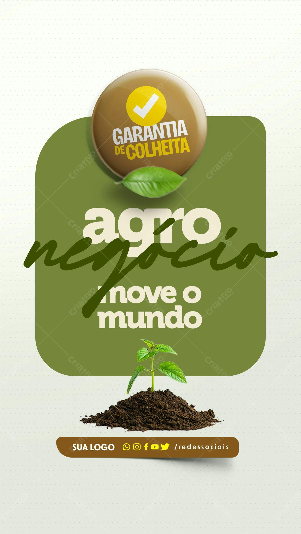 Flyer Agronegócio Garantia de Colheita PSD Editável