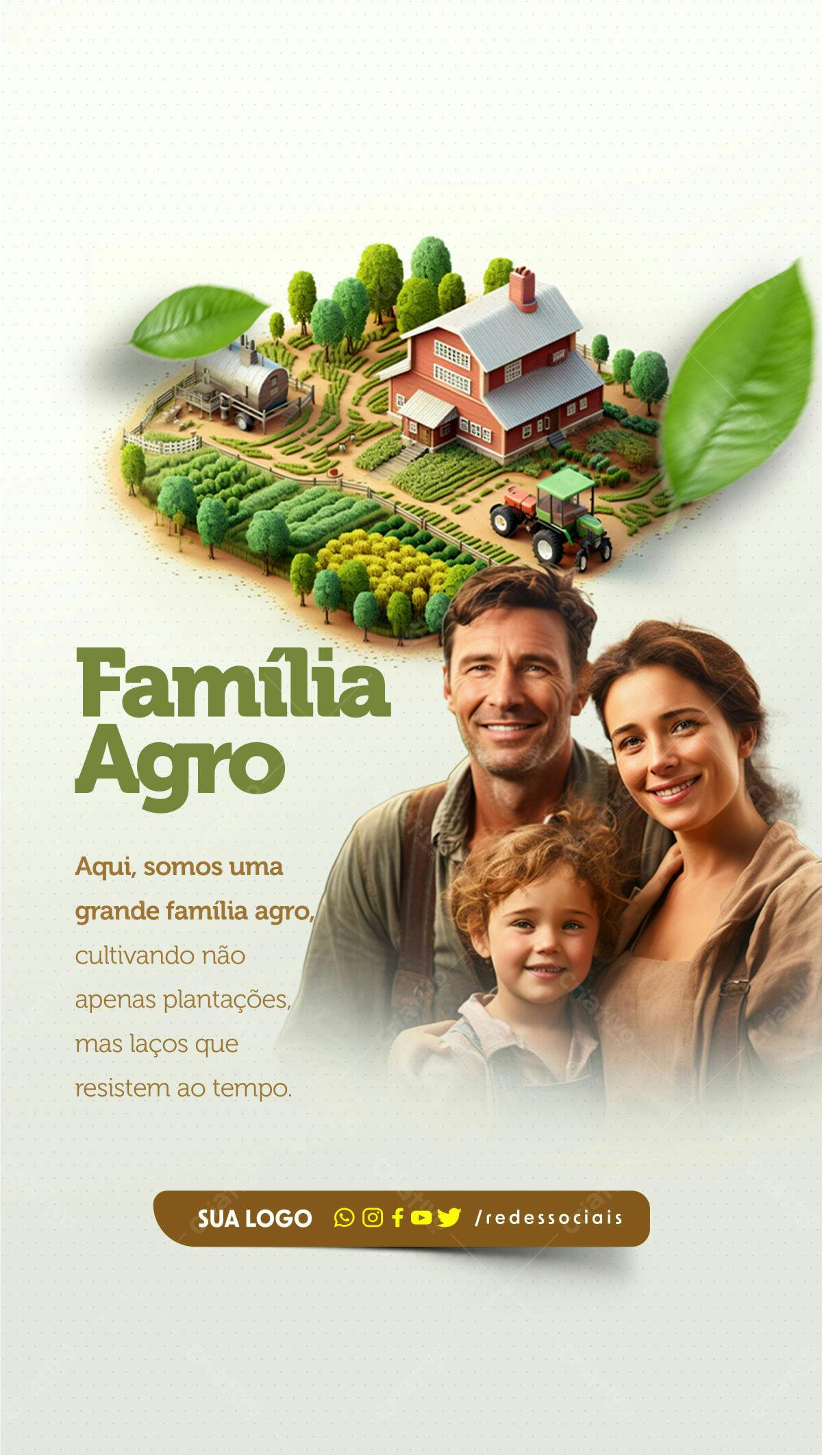 Flyer Família Agro PSD Editável