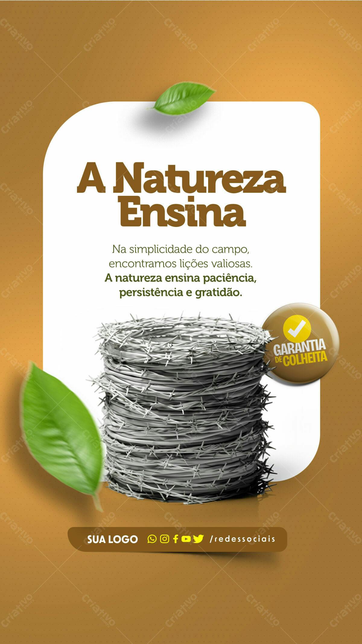 Flyer Motivacional Natureza PSD Editável