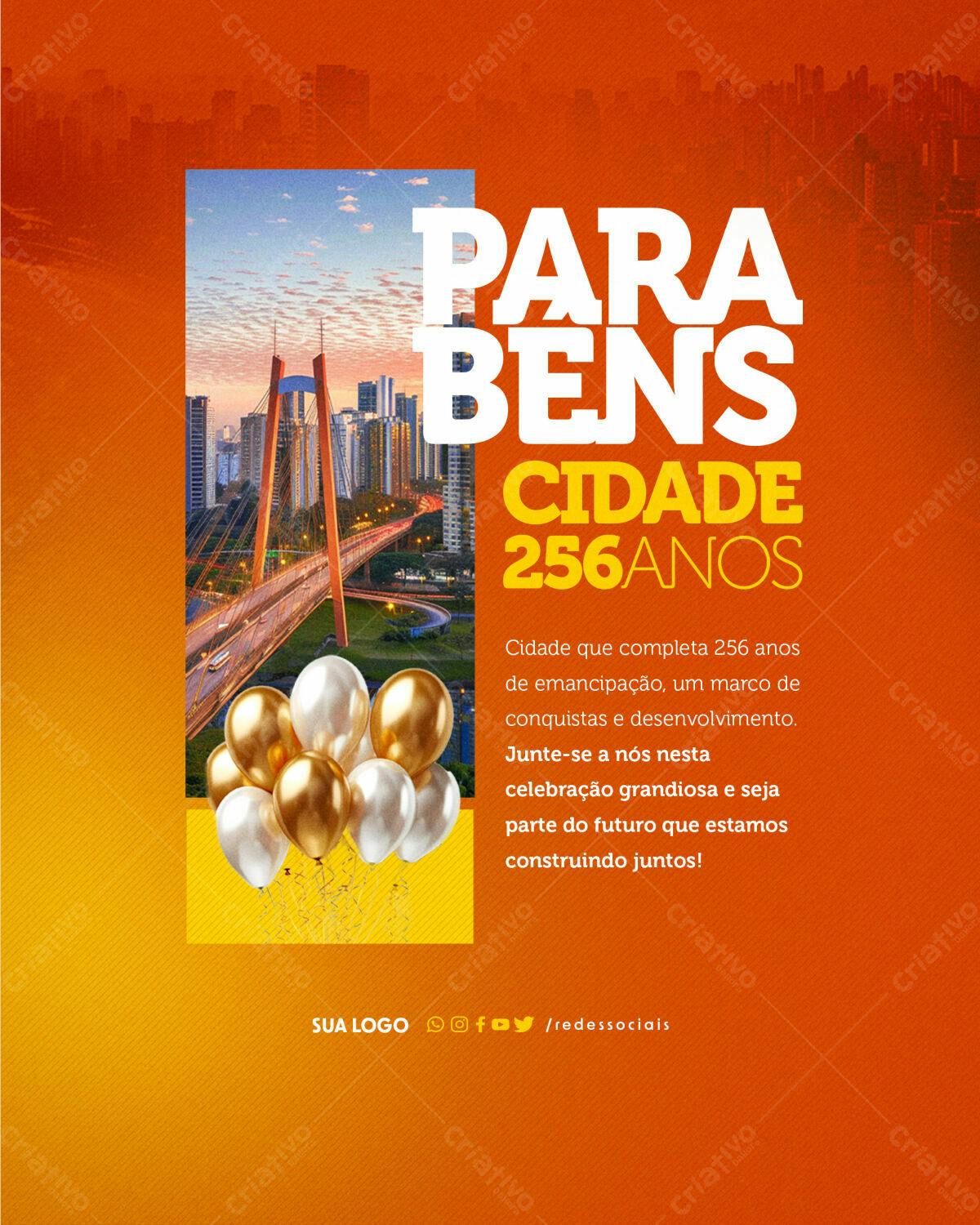 Flyer para Aniversário de Cidade PSD Editável