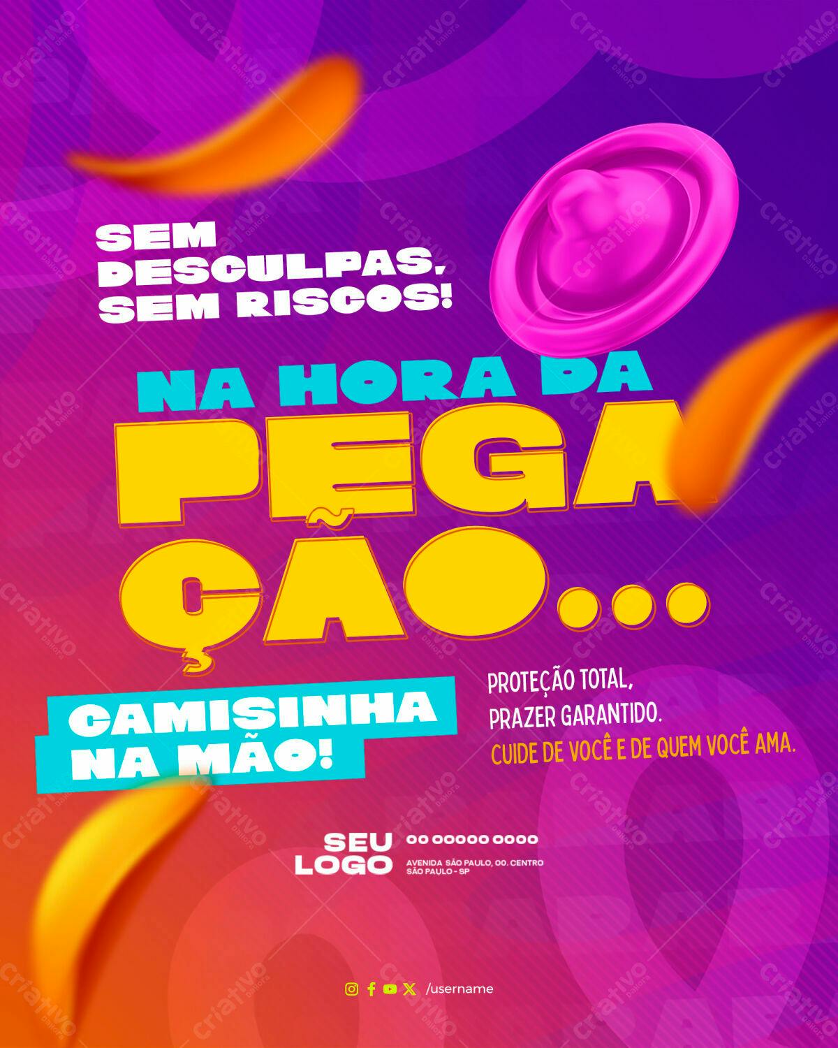 Flyer Prevenção Sexual PSD Editável