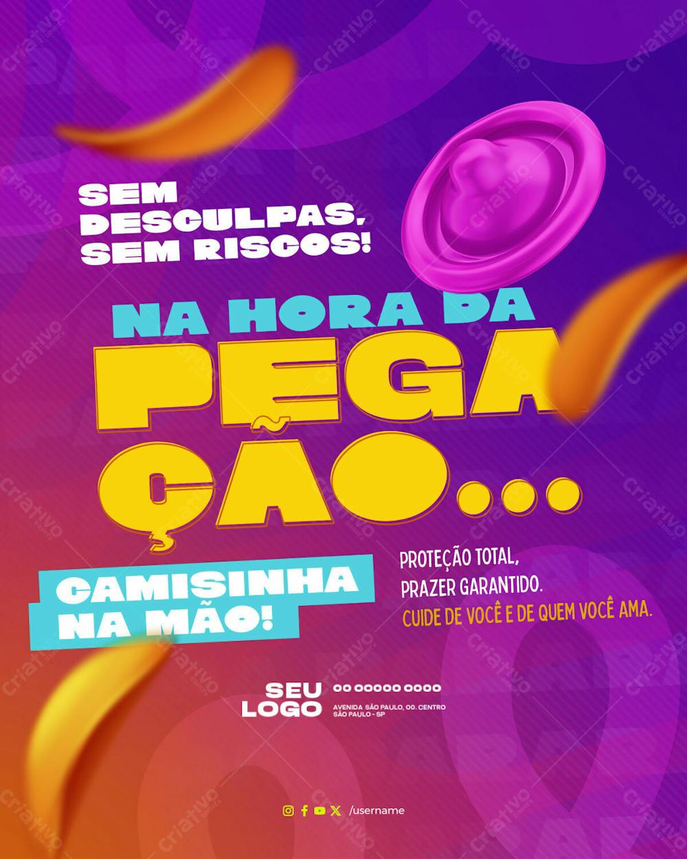 Feed Carnaval   Na Hora Da Pegação, Camisinha Na Mão