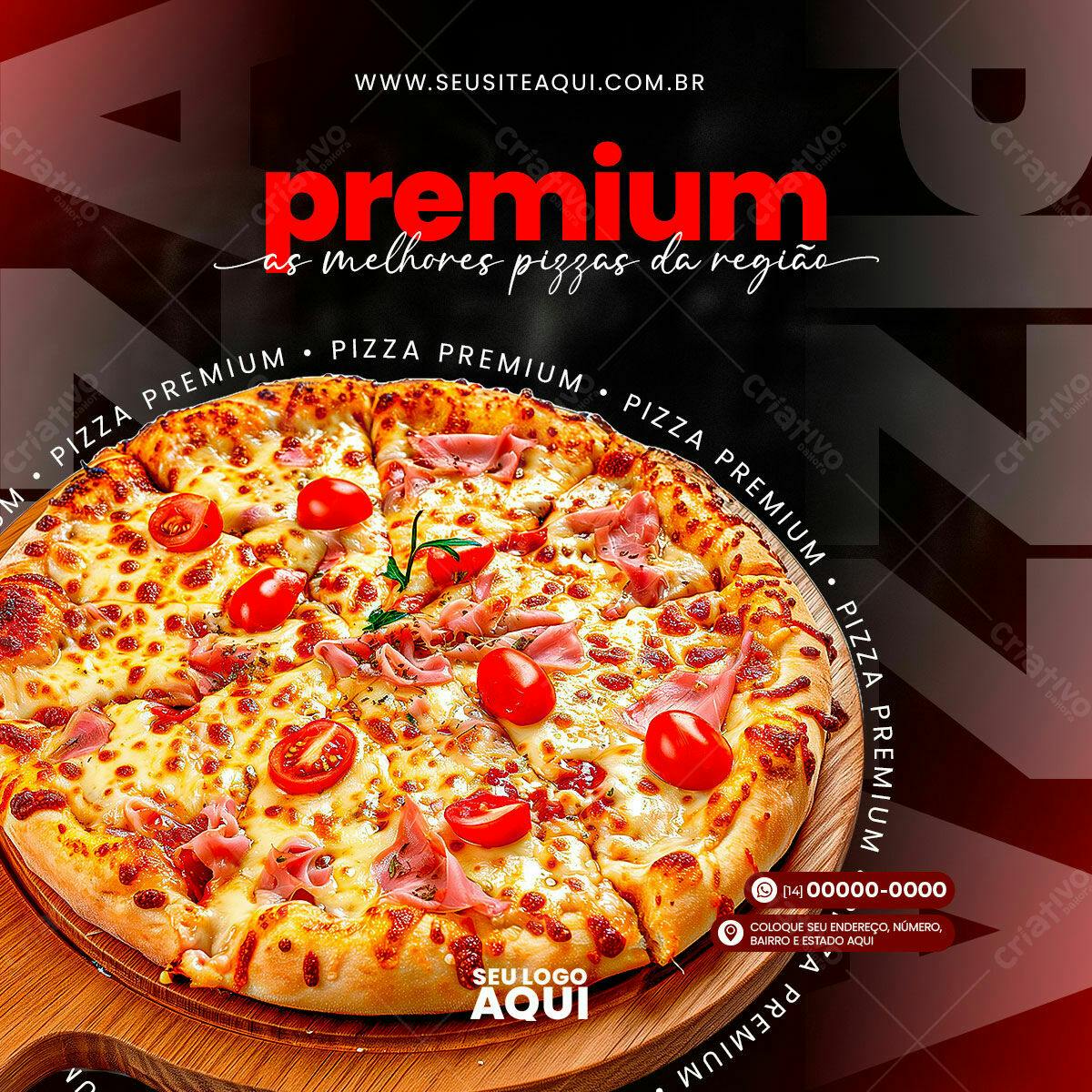 Flyer para Pizzaria PSD Editável