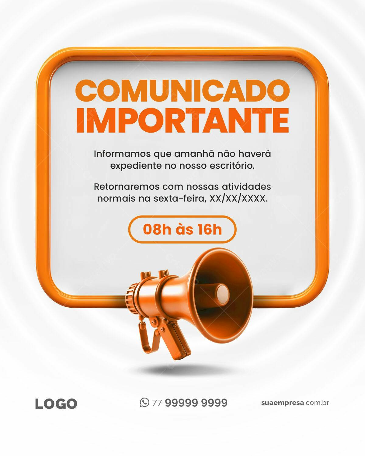 Comunicado Importante PSD Editável