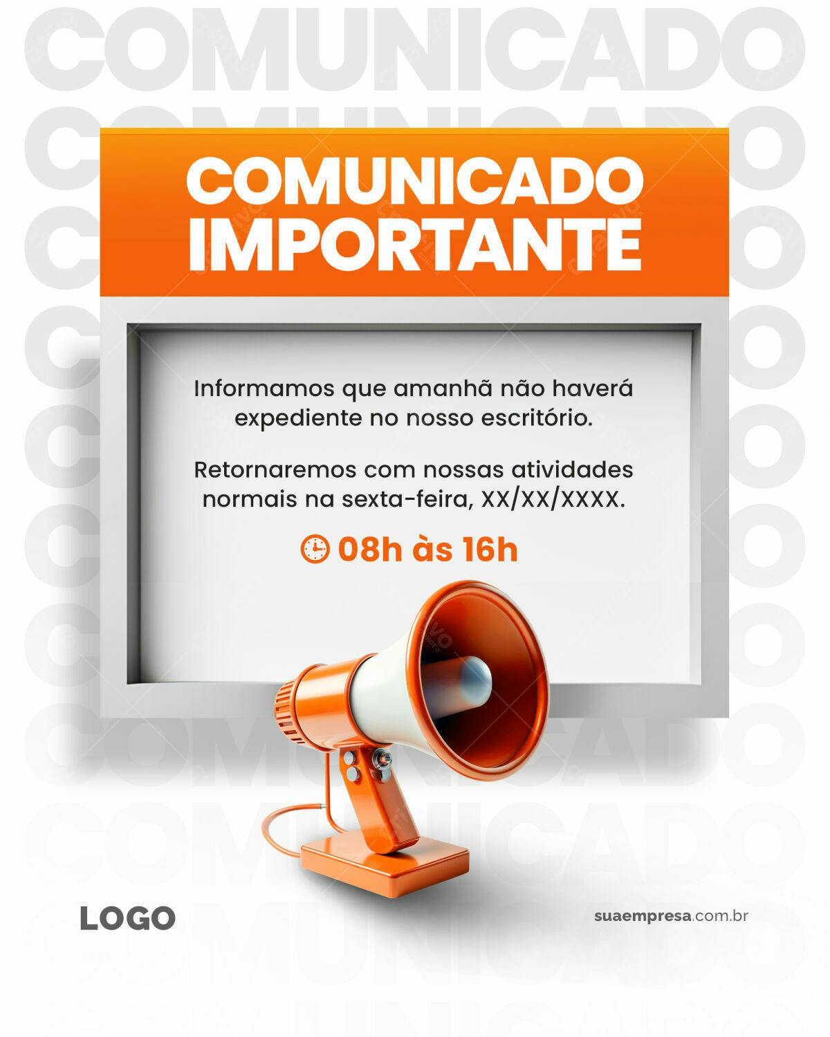 Comunicado Importante PSD Editável