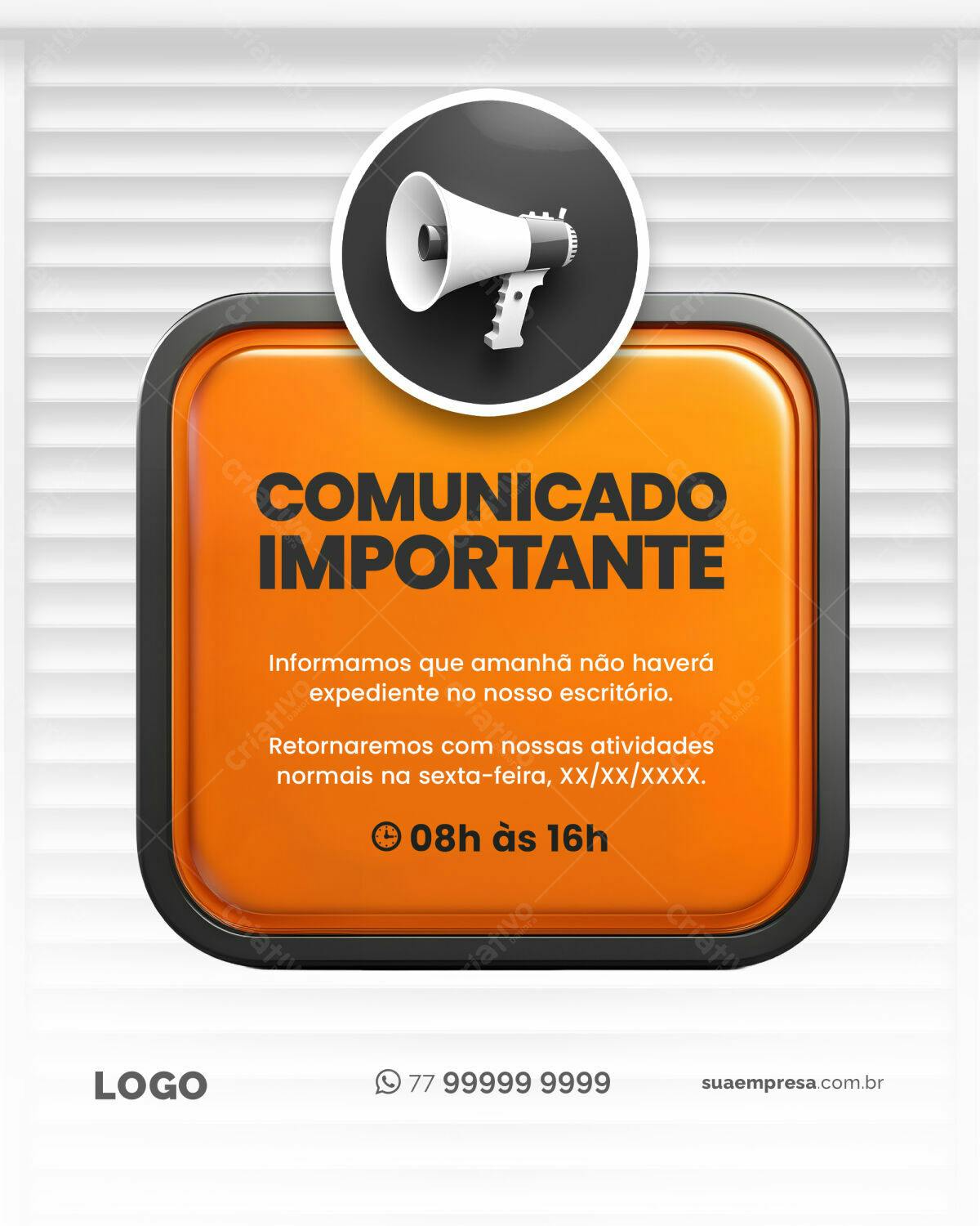 Comunicado Importante PSD Editável